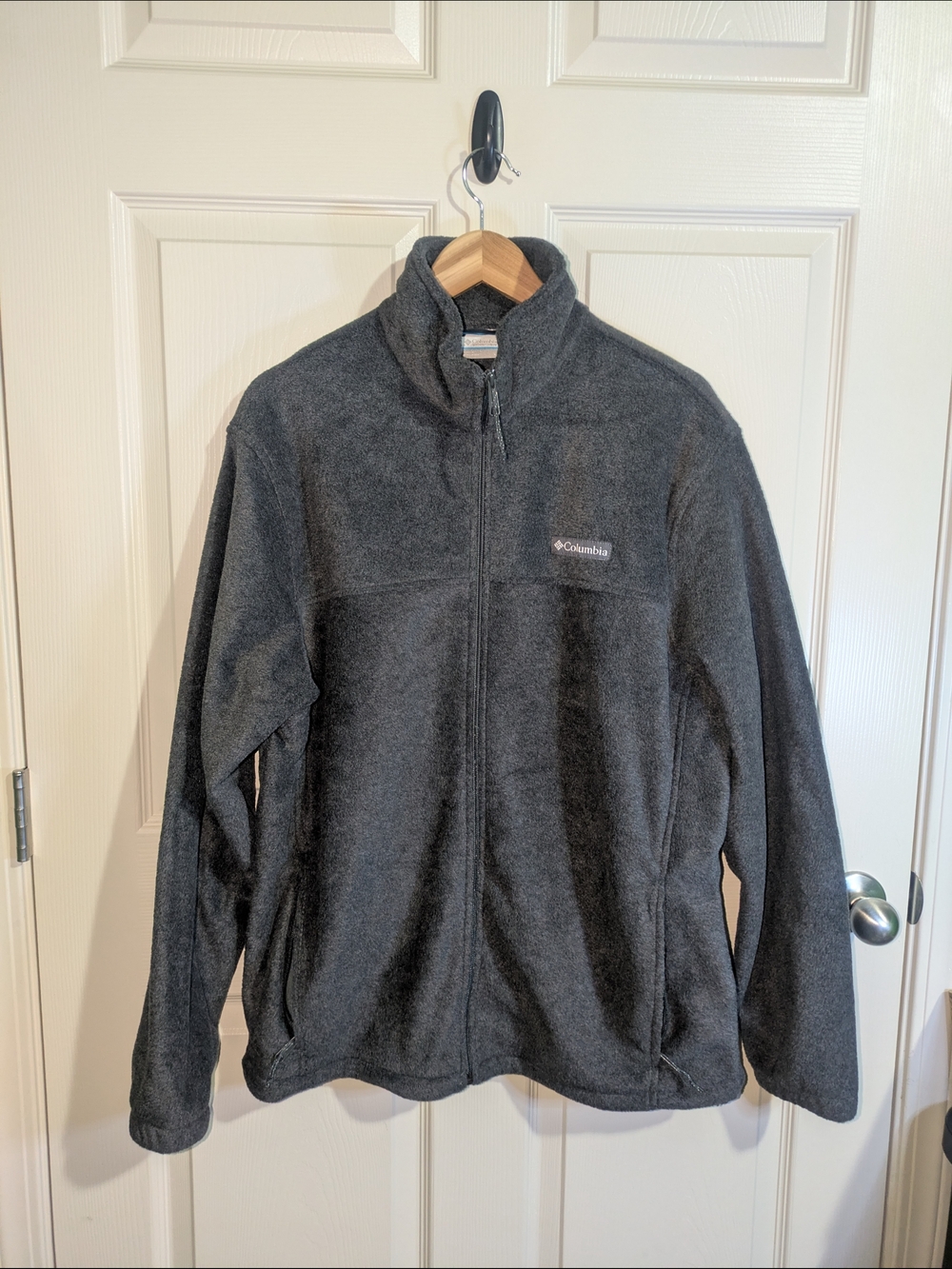 Columbia Men’s Charcoal Gray Full-Zip Fleece Jacket